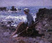 Nicolae Grigorescu Fisherwoman of Granville Germany oil painting artist
